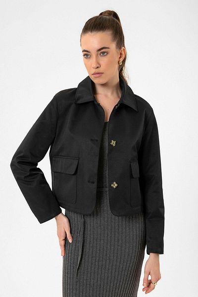 Antioch Black Women's Seasonal Thin Short Jacket