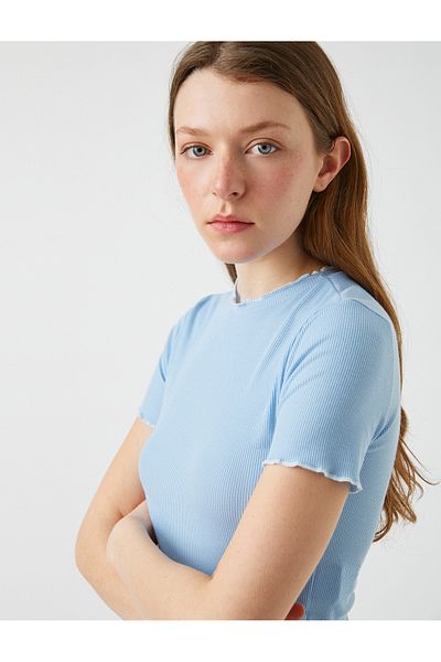 Koton Tricou cu mânecă scurtă cu decolteu