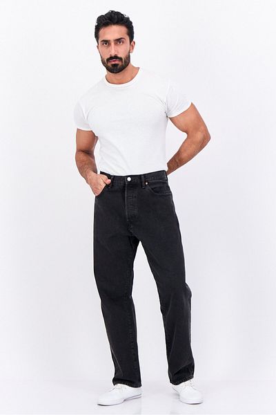 GAP Men Relaxed Fit Wash Stretchable Denim, Charcoal