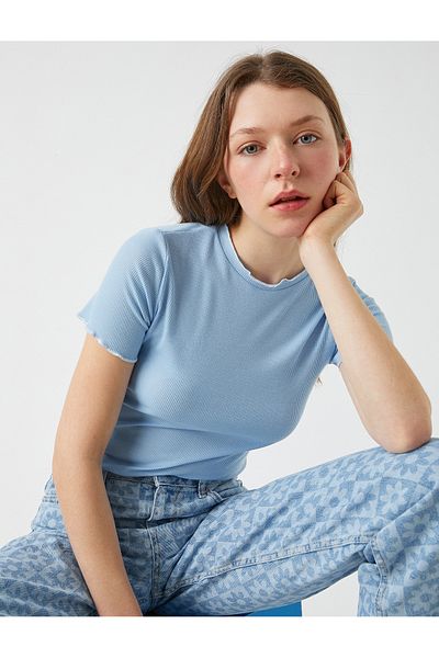 Koton Tricou cu mânecă scurtă cu decolteu