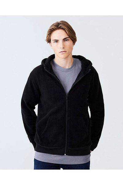 Ltb Hooded Zippered Basic Black Sweatshirt
