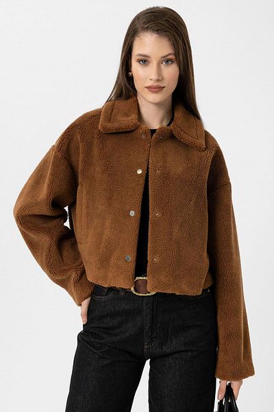 Antioch Brown Women's Soft Textured Coat