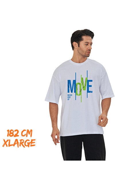 pxm Digital Printing Dtf 100% Cotton Oversize T-Shirt - Move Themed