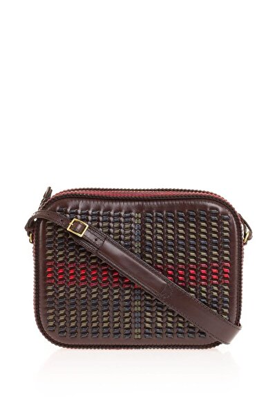 GÖN Hand Made Kahve-Çok Renkli Kadın Çapraz Askılı Çanta Usot