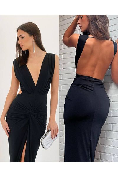 hipnoz butik γυναικείο υφασμάτινο υποβρύχιο φόρεμα χωρίς μανίκια μακρύ φόρεμα