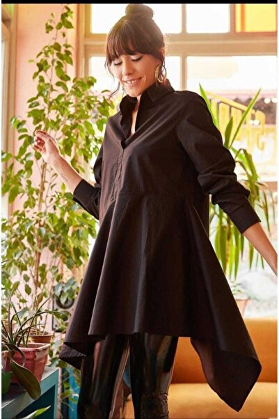 Pasaklı Giyim Μακρύ Tericoton Πορτοκαλί πουκάμισο φόρεμα για γυναικείο ασύμμετρο χιτζάμπ 4912230