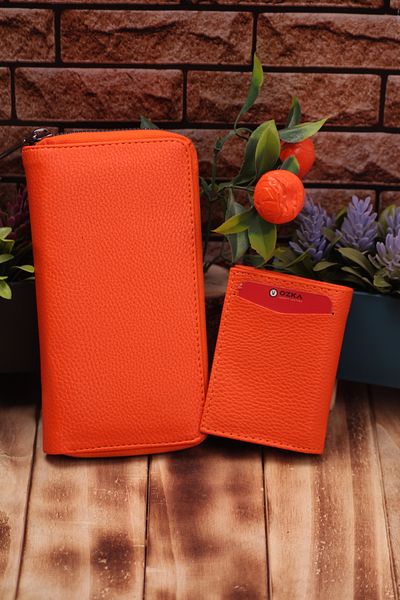 Ozka Leather Collection Dear Pack - Long Wallet with Phone Compartment, Card Holder Wallet with Automatic Mechanism