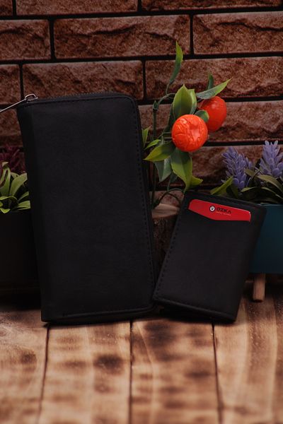Ozka Leather Collection Dear Pack - Long Wallet with Phone Compartment, Card Holder Wallet with Automatic Mechanism