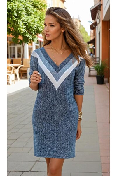 Pasaklı Giyim Жіноча V-подібний виріз, шкіряні вставки, довгі рукави, м'яка б...