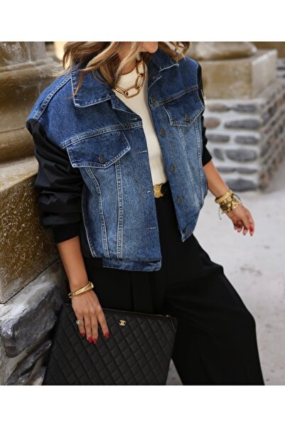 hayatöztürk Denim detay bomber ceket