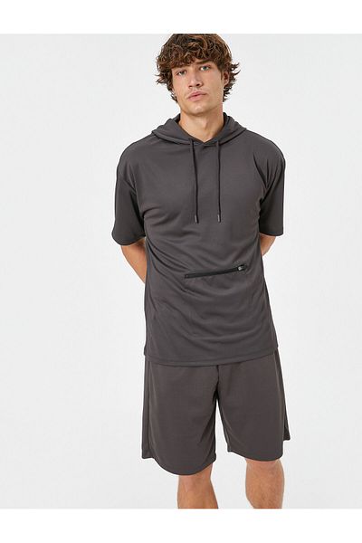 Koton Sports Shorts with Waist Lace and Pocket