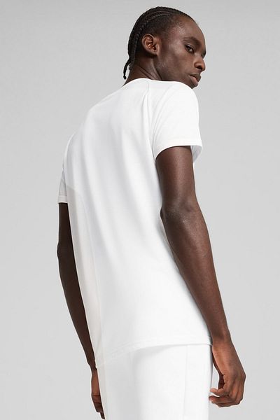 Puma Tricou cu mânecă scurtă pentru bărbați EVOSTRIPE Tee alb