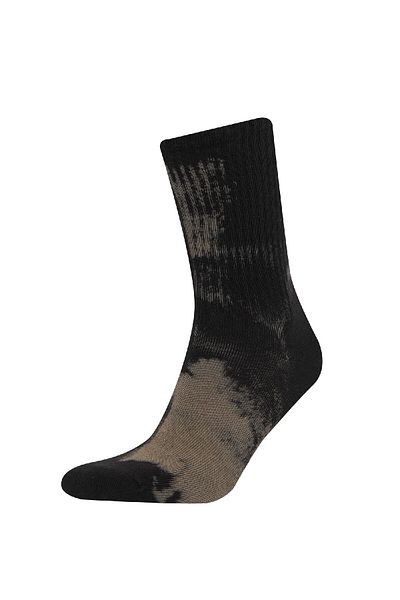 DeFacto Nahtlose, lang gestrickte Herren-Tennissocken aus gekämmter Baumwolle mit Batikmuster E7864axns