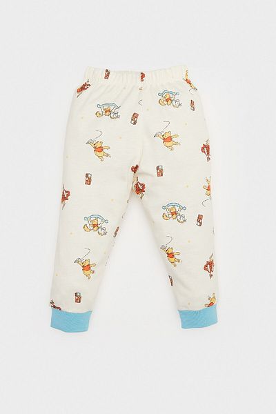 DeFacto Σετ πιτζάμες Disney Winnie The Pooh Baby Boy - Μακρυμάνικο χτενισμένο βαμβακερό μπλουζάκι και κάτω μέρος E0755A525S