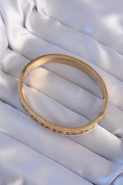 Clariss 316L الصلب لون الذهب الزركون حجر نموذج المشبك