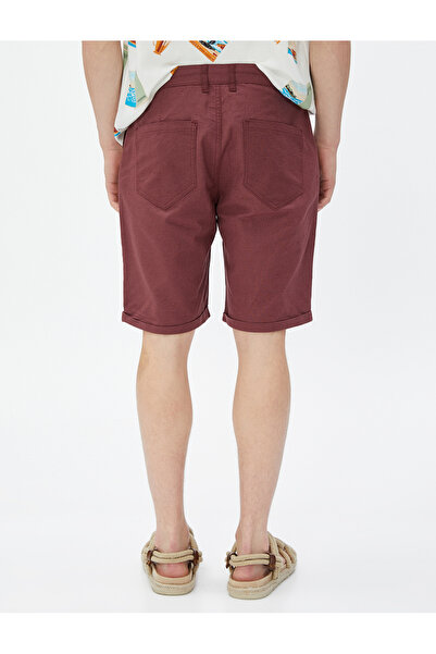 Koton Bermudy ze směsi lnu s krajkovou kapsou v pase