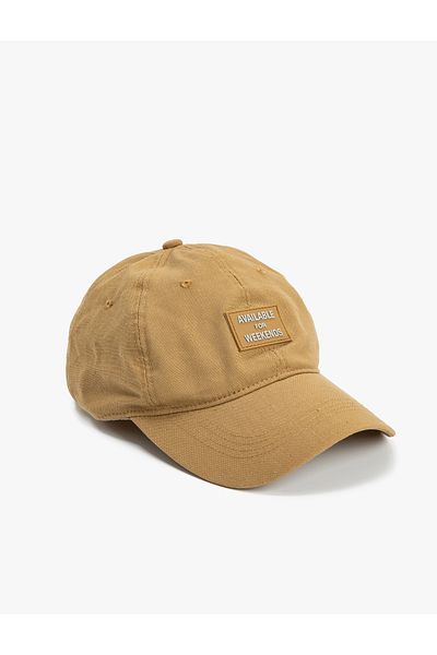 Koton Cap Hat Label Printed Slogan Embroidered