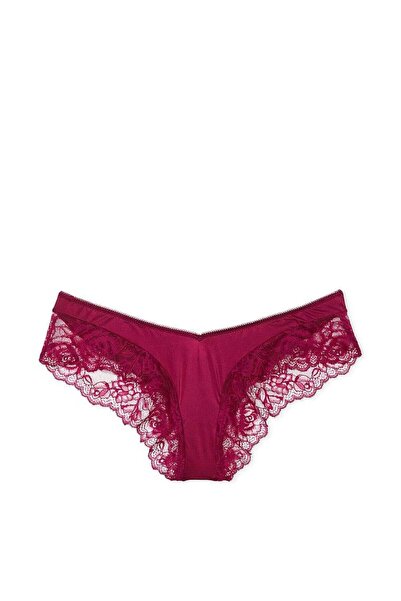 Victoria's Secret Deep Leg Cut Cheeky Panties with Rose Lace