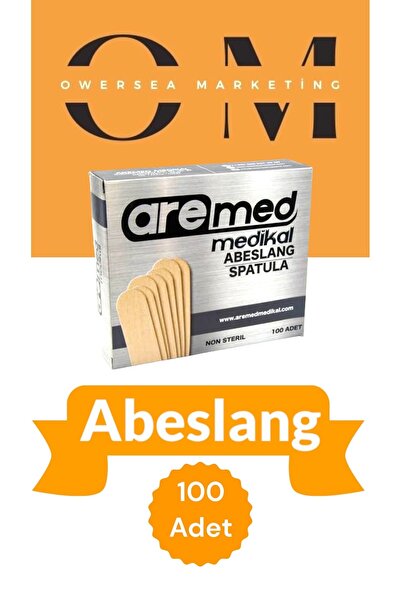 Owersea 100 Lük Abeslang Tahta Dil Çubuğu Basacağı - Ağda Spatulası, Spatula Aremed*** Ahşap