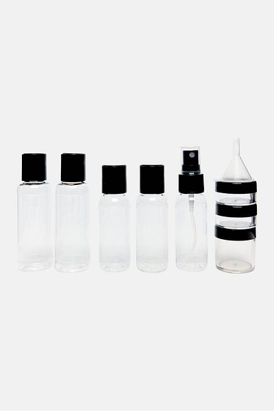 Miamica 12 Pieces Travel Set, Black