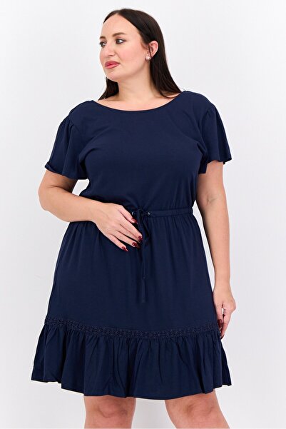 Nautica Women Ruched Mini Dress, Navy