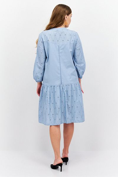 Esprit Women Textured Midi Dress, Blue