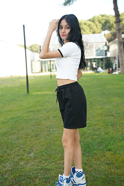 armicem Prednji Sa detaljima šava Kapri i kratki rukav Skraćeni kroj Moderni set