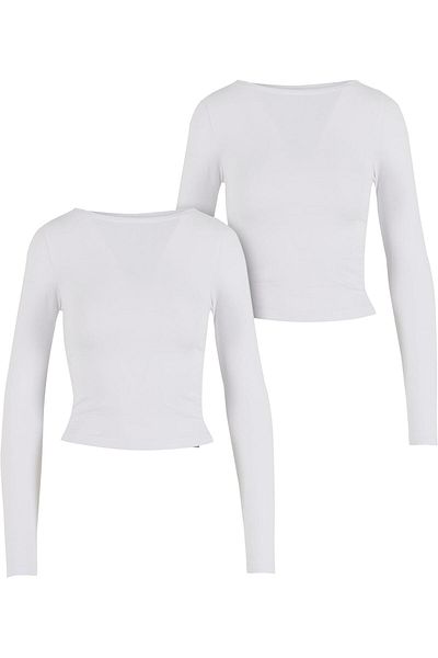 Urban Classics Ladies Ruffled Super Slim Longsleeve 2-pack