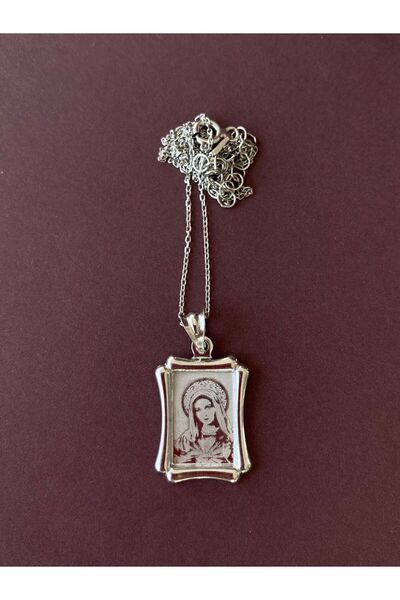 h&b design jewel 925 Ayar Gümüş Meryem Ana Kolye