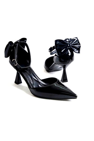 v.s.h velvet Žena s lukem 🎀   Večerní šaty Lakovaná kůže na podpatku 7cm sty...