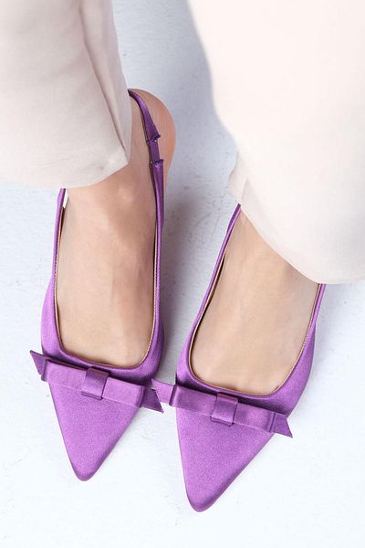 Mio Gusto Zelda Purple Color Women's Heeled Shoes