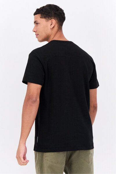 French Connection Men Crew Neck Short Sleeves Brand Logo T-Shirt, Black