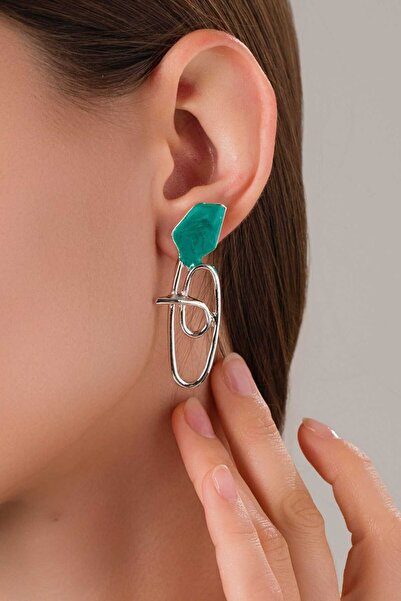 MRK Mineli Gümüş Tasarım Küpr