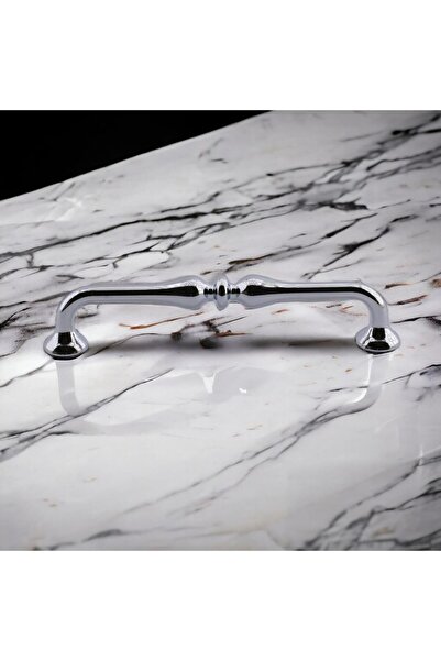 Badem10 10 buc. Mâner pentru mobilier Bucătărie Sertar Dulap Ușă dulap Culoare cromată 160 mm Mâner metalic Mâner