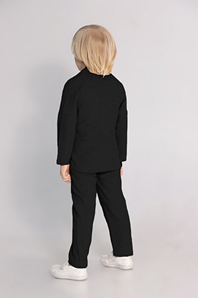 DMB BOYS & GIRLS Premium Keten Erkek Çocuk 3'lü Takım Elbise