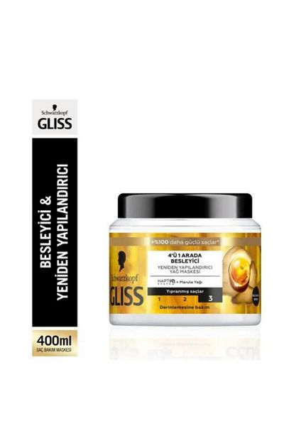 Gliss 400 ml Hair Care Mask - Nourishing and Restructuring