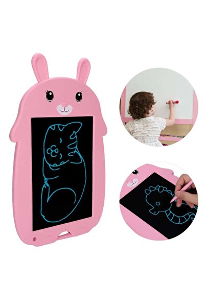 qasul Tavşan Dijital Çocuk Yazı Tableti Çizim Tahtası Lcd 9 Inc Ekranlı Bilgi...