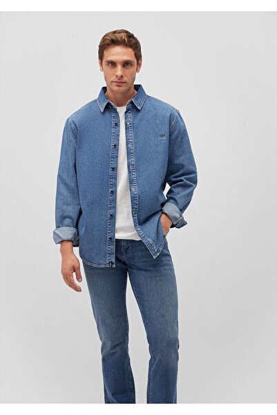 Mavi Roy Lux Black Puslu Light Jean Men's Shirt 0210496-87937