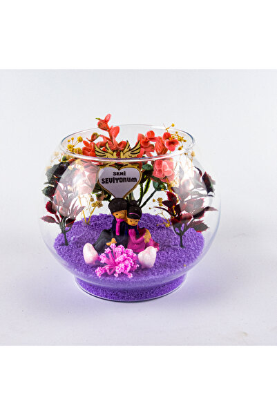 TERARYUM DÜNYASI VE HEDİYELİK Sevgililer Günü Özel Morun Asaleti Teraryum Sen...