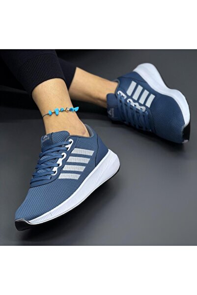 homiro Unisex Fuspetli Poli Taban Spor Ayakkabı-Mavi