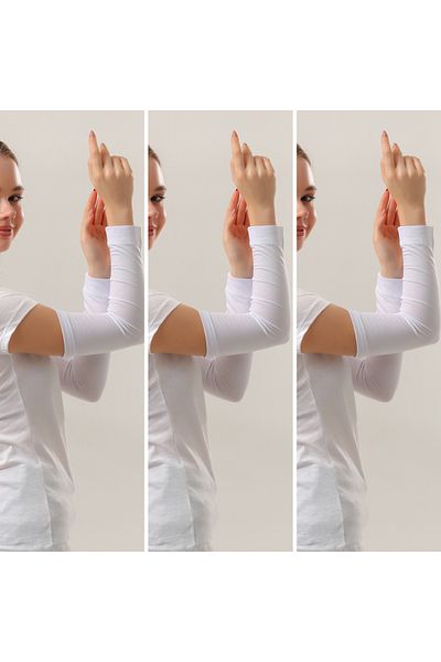 Melodi Scarf Hijab Sleeves Set of 3 White Prayer Sleeves Sports Sleeves