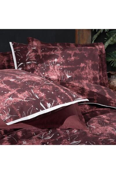 Sarev Doryana Single 100% Cotton Flannel (Flannel) Duvet Cover Set Claret Red