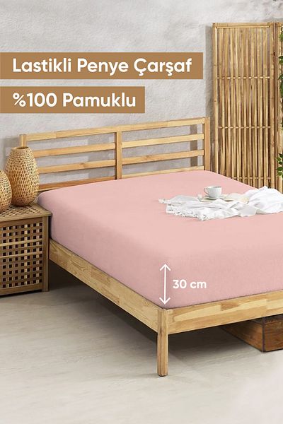 Eponj Home Single Cotton Jersey Sheet - Combed Cotton Elastic, 100X200Cm Cream