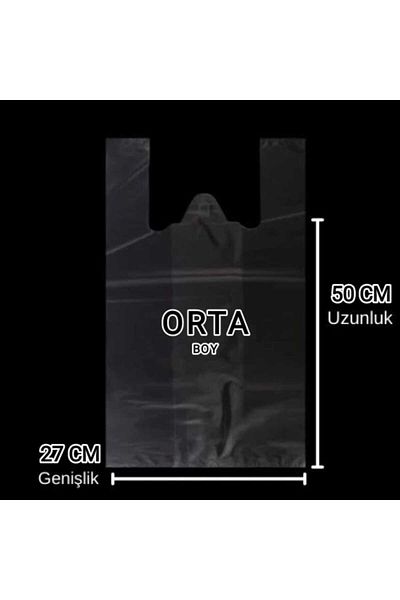 Çağlayan A QUALITY BLACK BAG MEDIUM 1 KG (MARKET BAG)