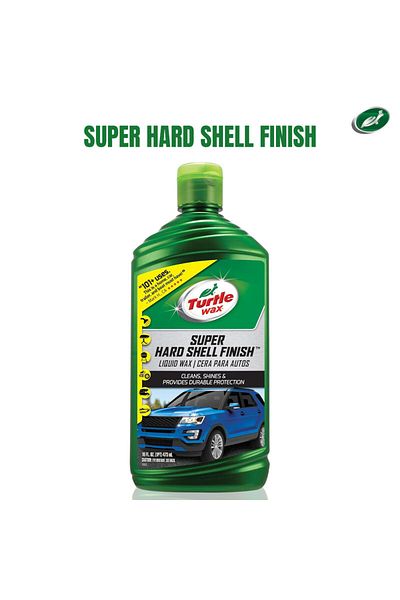 Turtle Wax Car Liquid Wax, Super Hard Shell Finish, 473ml, Durable Shine for Car/Home- Turtle Wax