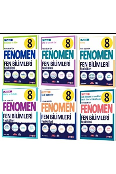 Fenomen Yayıncılık Fenomen Yayınları Fenomen 8 Fen Bilimleri 1.2.3.4.5.6 Fasikül