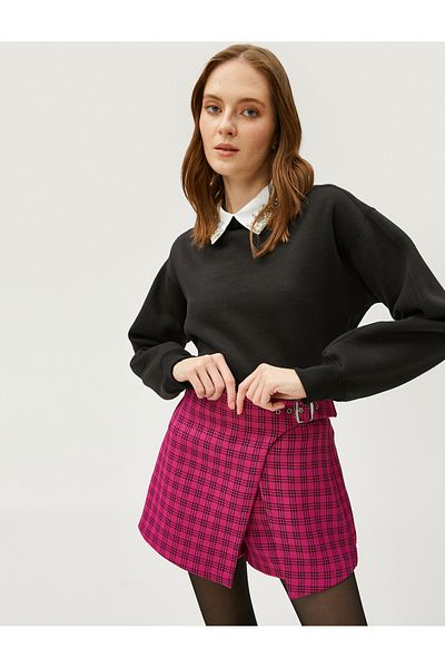 Koton Mini krátká sukně s detailním páskem
