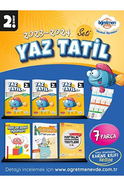 öğretmen evde Öğretmenevde Yayınları 2. Sınıf Yaz Tatil Seti Yeni Baskı 7 Parça