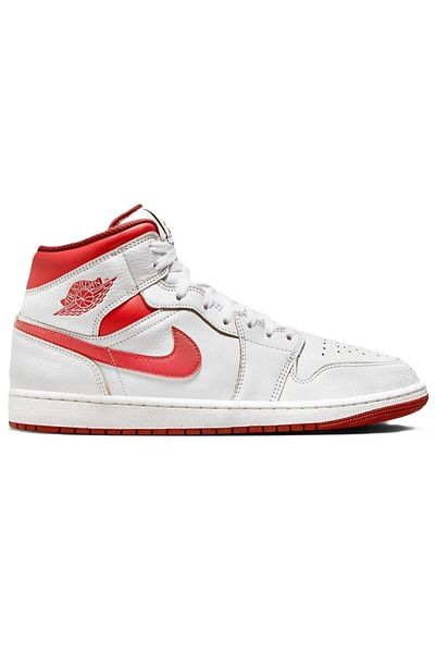 Nike Air Jordan Mid SE - Γνήσιο δέρμα ανδρικό αθλητικό παπούτσι μπάσκετ Λευκό