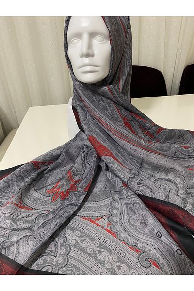 Butik Women's New Season Ethnic Patterned Cotton Silk Silk Shawl